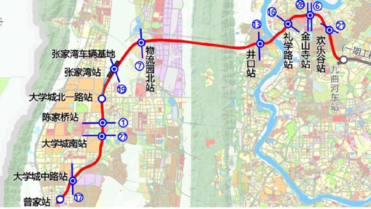 重庆轨道交通15号线二期站点公布